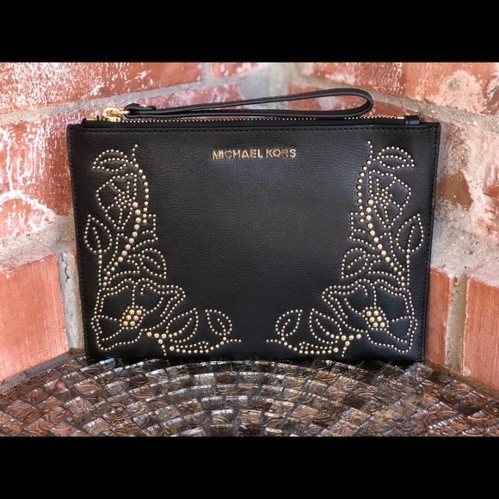 Michael Kors Large Nouvea Floral Clutch wristlet